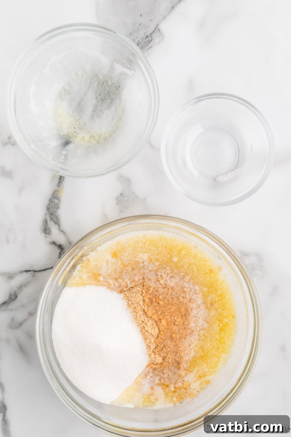 Simple Key Lime Pie Perfection 4 Crust ingredients in a bowl before mixing.