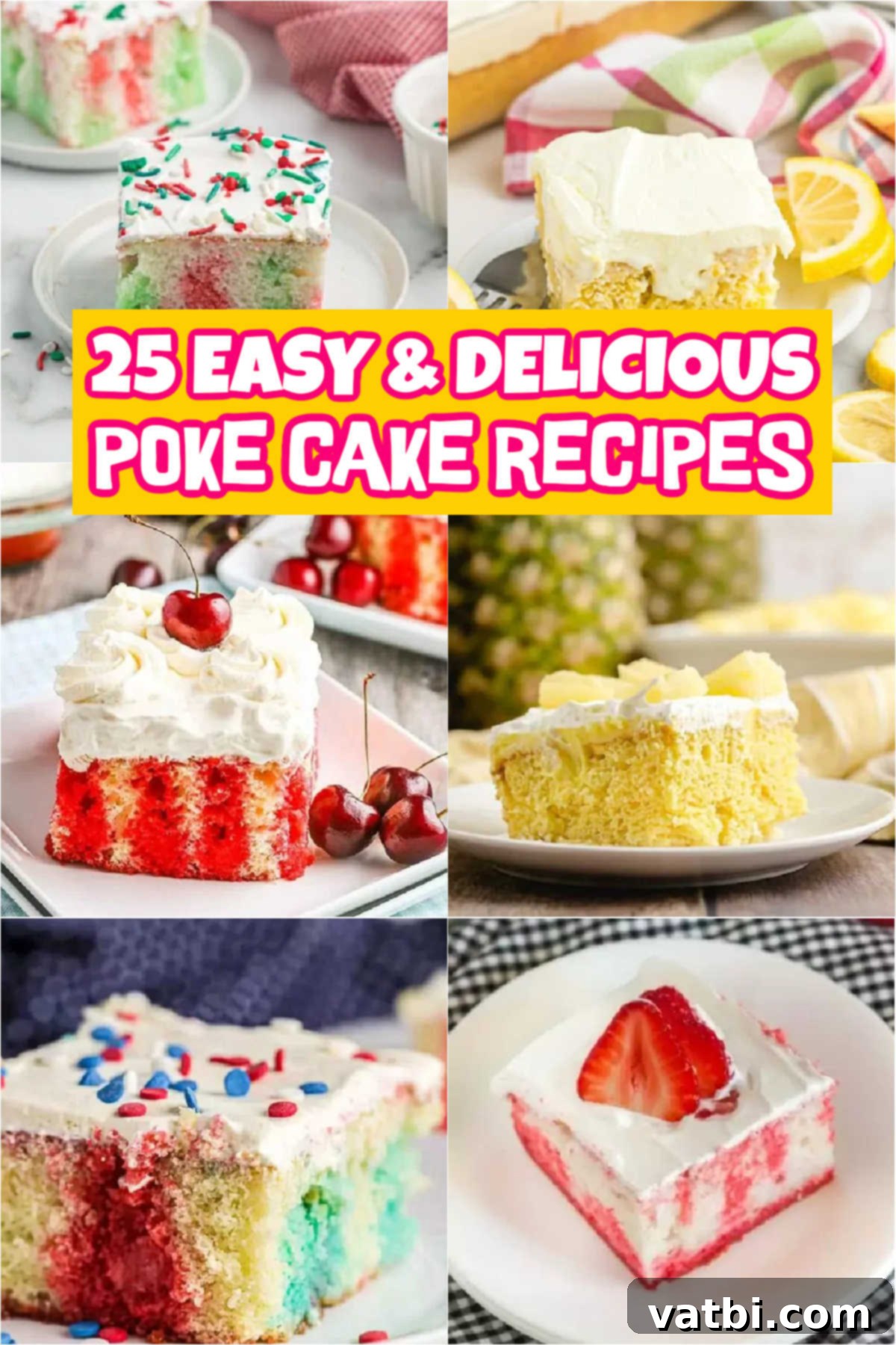 Decadent Poke Cake Delights 2 Images of poke cakes