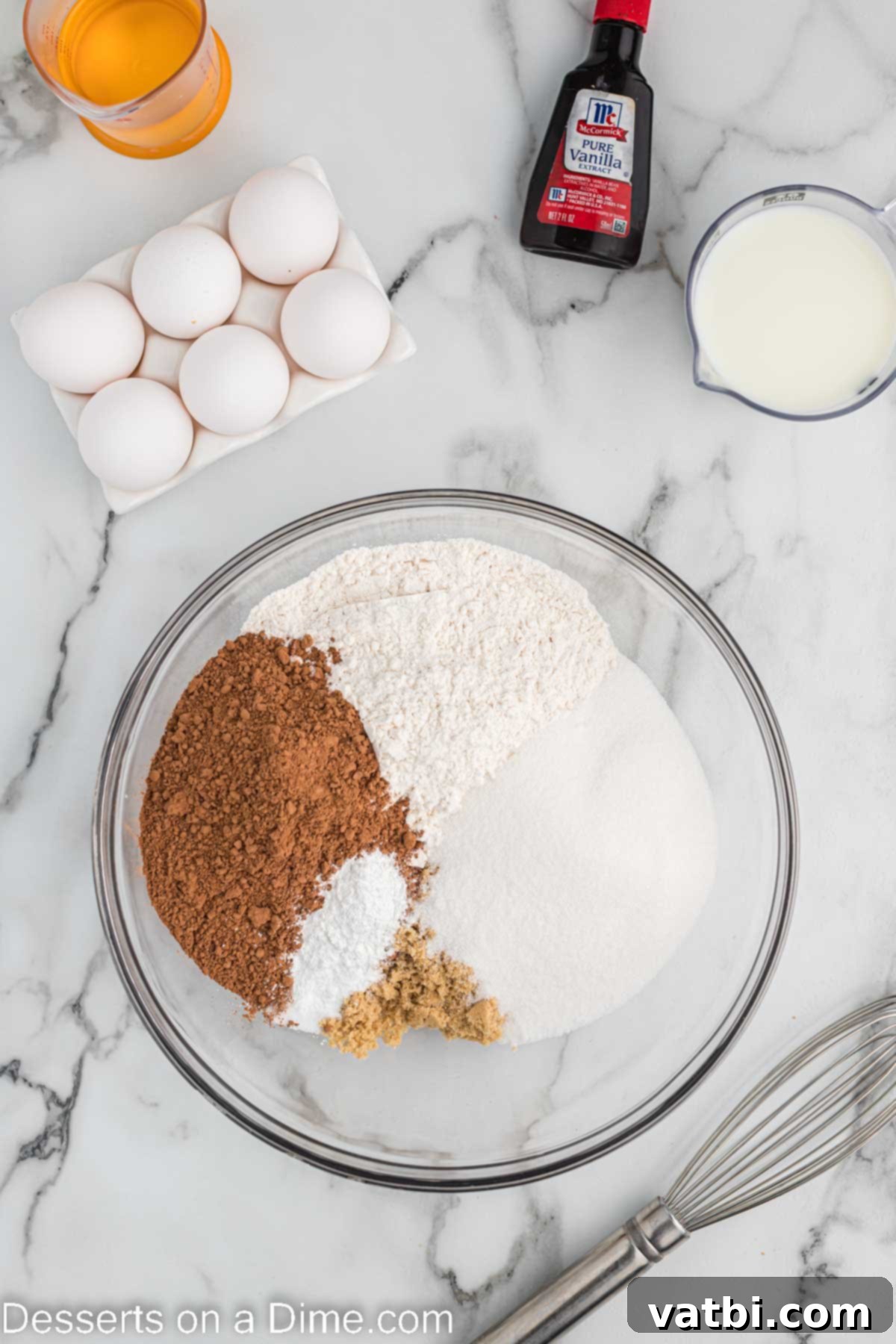 Ultimate S'mores Cupcakes 6 Bowl of dry ingredients.
