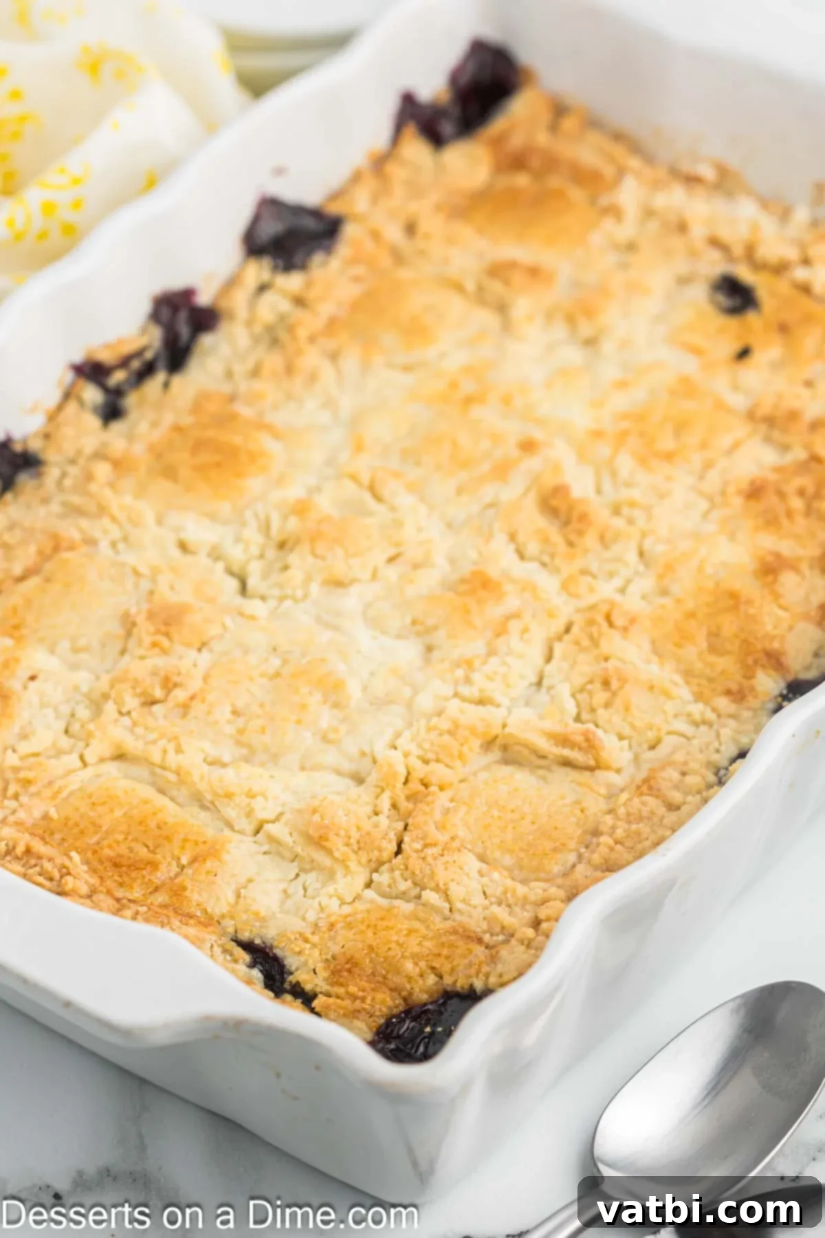 Easy Blueberry Dump Cake 7 Dump Cake baked until golden brown.
