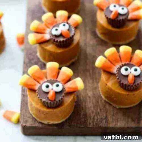 35 Thanksgiving Treats Kids Will Gobble Up 13 Candy Pretzel Turkey Bites with candy corn feathers.