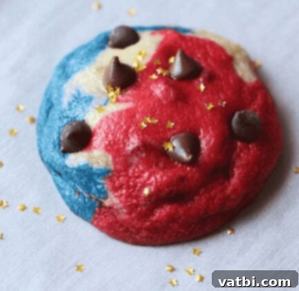 Patriotic Cookie Creations 7 Patriotic Chocolate Chip Cookies with red, white, and blue chips