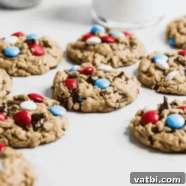 Patriotic Cookie Creations 18 4th of July Monster Cookies filled with patriotic candies