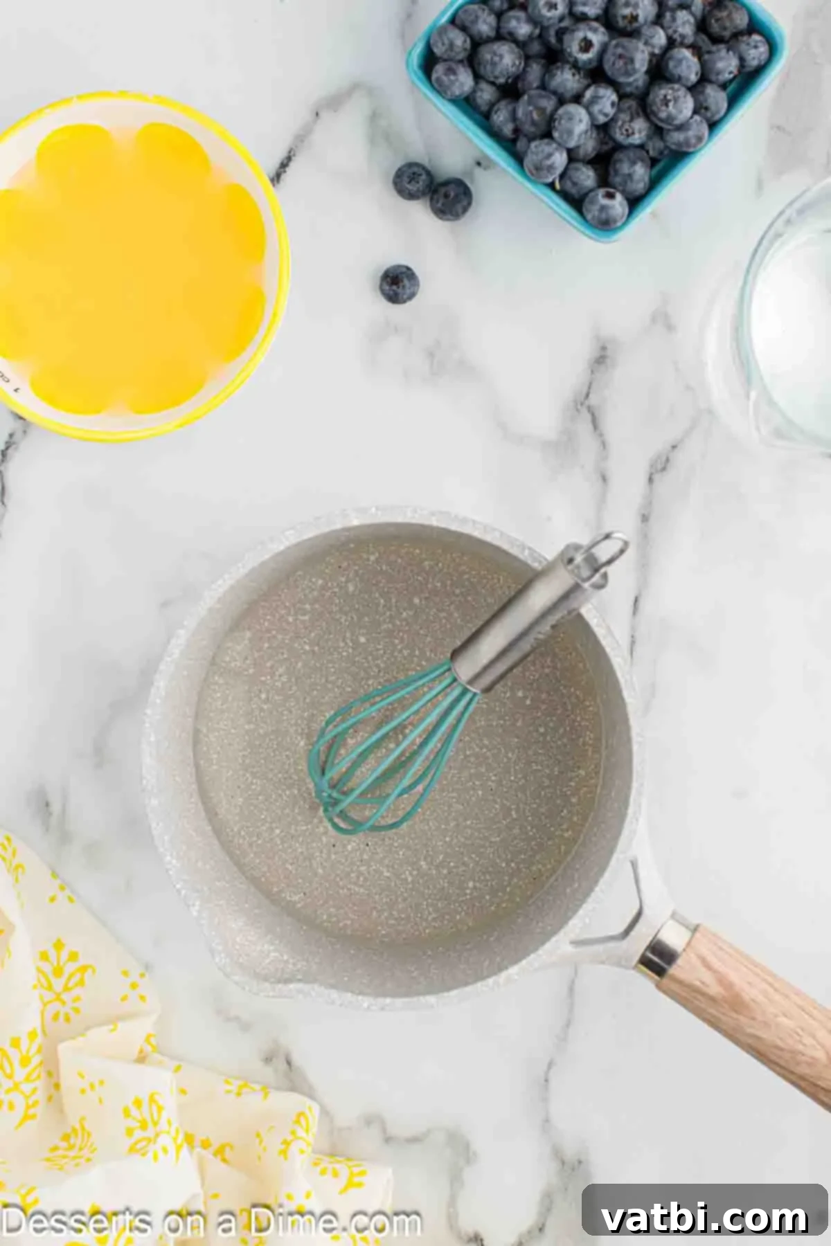 Frosted Lemon-Berry Bliss 4 Saucepan with water.