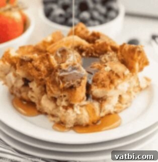 37 Must-Try Brunch Desserts 16 Overnight French Toast Casserole in a baking dish.