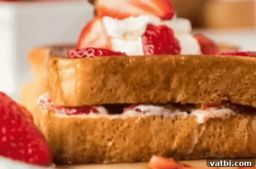 37 Must-Try Brunch Desserts 18 Stuffed French toast with strawberry cream cheese filling.