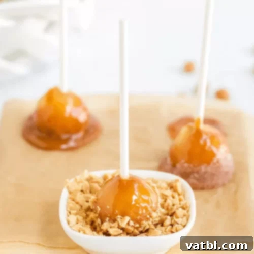 Mini Caramel Apple Dippers with various toppings.