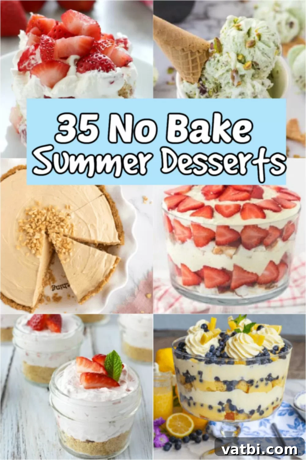 Keep your kitchen cool with these irresistible no-bake summer desserts. Find easy recipes for refreshing treats perfect for any warm-weather occasion or simply to satisfy your sweet tooth.