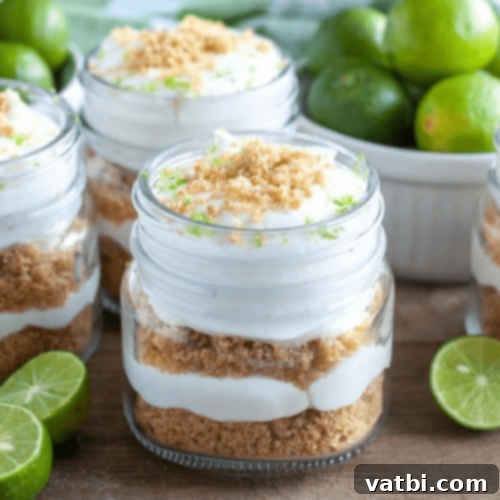 Key Lime Pie Trifle, a refreshing no-bake dessert with layers of graham crackers and key lime cream.