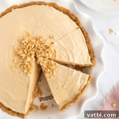 No Bake Peanut Butter Pie, a creamy and easy no-bake dessert for peanut butter lovers.