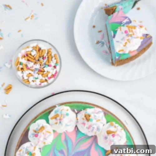 37 Magical Unicorn Desserts 14 Unicorn Cheesecake with a rich, creamy, and magical texture and flavor.