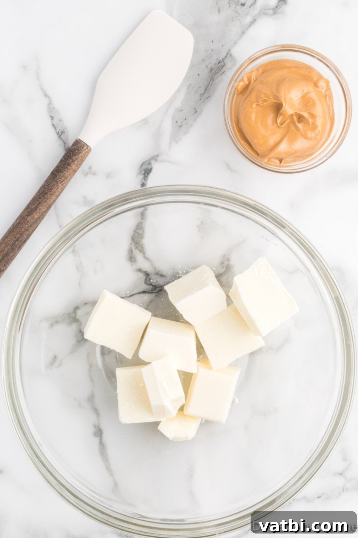 White chocolate bark broken into pieces in a bowl.