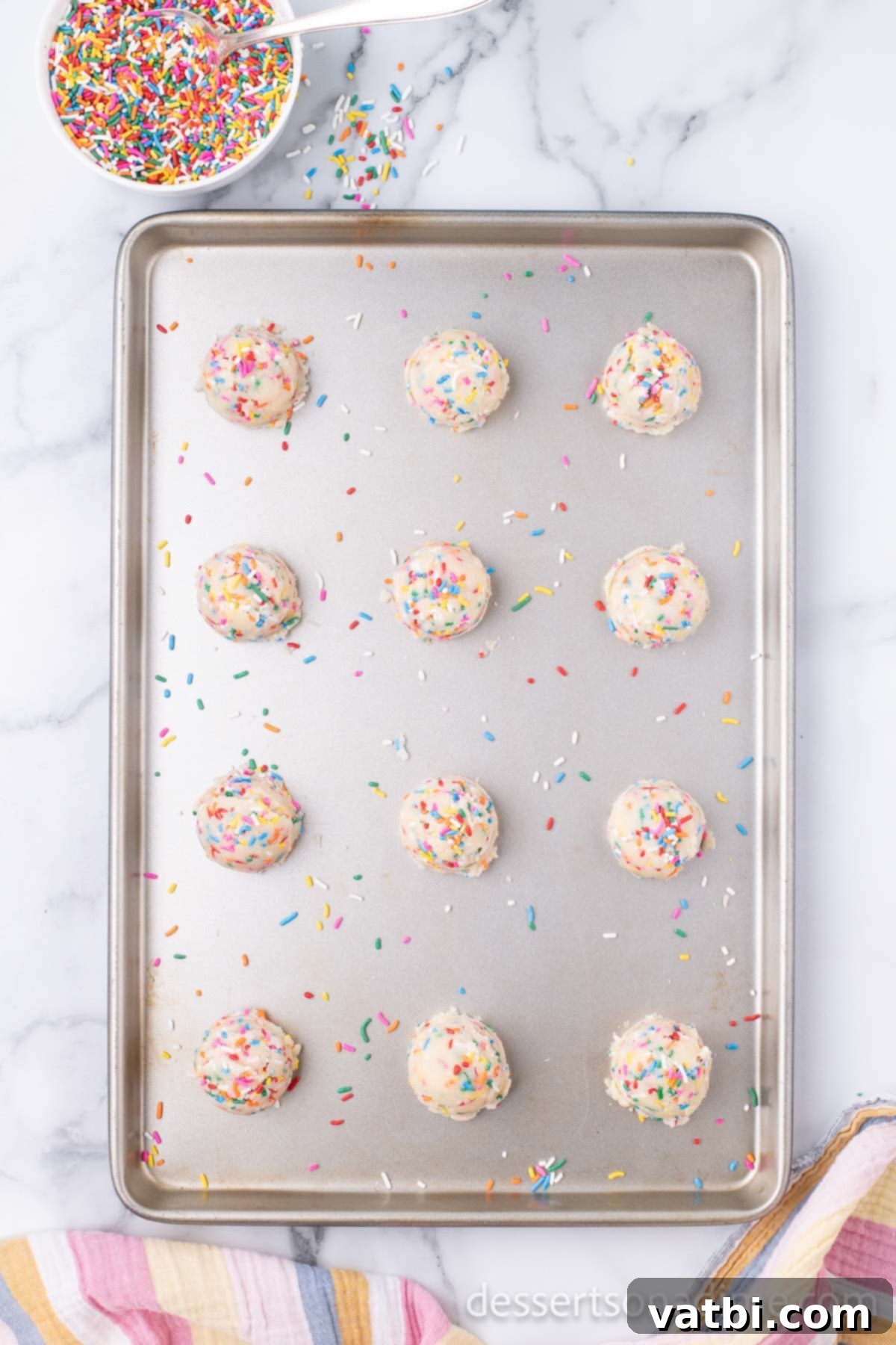 Easy Funfetti Cake Mix Cookies 6 More sprinkles on cookies.