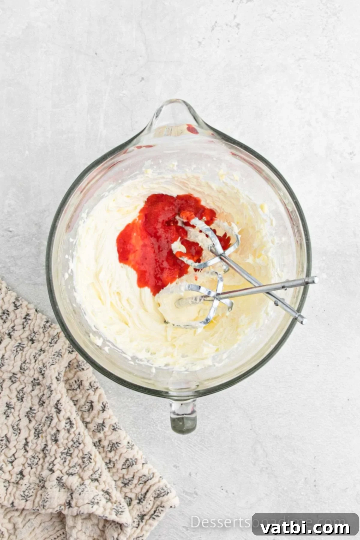 Puree added to icing ingredients. 
