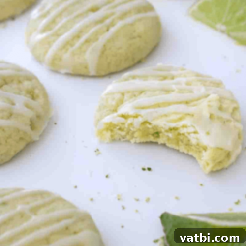 67 Zesty Lime Desserts 19 Soft and chewy Key Lime Cookies, bursting with delicious tangy key lime flavor.