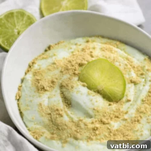 67 Zesty Lime Desserts 31 Key Lime Pie Cheesecake Dip, a sweet and tangy no-bake dip that tastes just like key lime cheesecake.