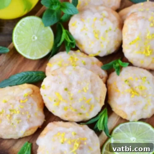67 Zesty Lime Desserts 43 Spring Lime Tea Cookies, a zesty twist on traditional tea-time treats, enhanced with lemon zest and a lemon sugar frosting.