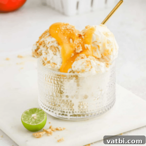 67 Zesty Lime Desserts 44 Key Lime Pie Ice Cream with a creamy, tart, and sweet base, swirled with mango and crunchy graham cracker crumbs.