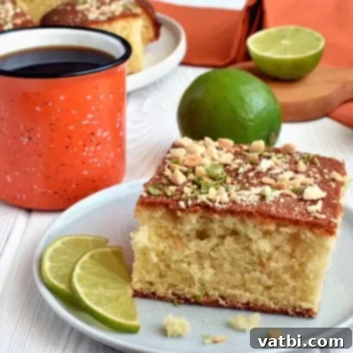 67 Zesty Lime Desserts 61 West African Lime Cake, a very easy recipe combining sugar, butter, eggs, lime, and flour for a light and tasty cake.
