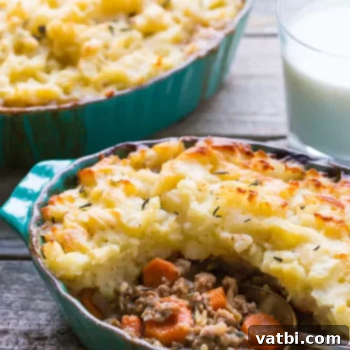 Thanksgiving Dessert Perfection: 35 Gluten-Free Pies 21 A hearty Shepherd's Pie, golden brown and bubbling, served directly from a casserole dish, ready to be enjoyed.