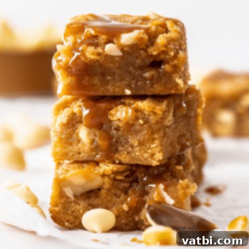 Chewy Caramel Blondies.