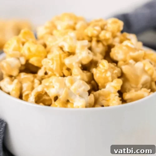 Delicious Caramel Marshmallow Popcorn.