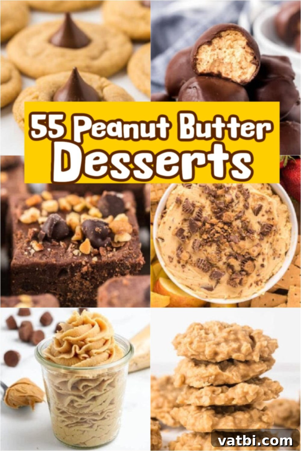 55 Ultimate Peanut Butter Desserts 2 These easy peanut butter desserts are rich and delicious. We’ve rounded up the 55 best peanut butter desserts that are absolutely worth trying! Easy recipes include peanut butter desserts with chocolate, Oreo, brownie and more. #dessertsonadime #peanutbutterdesserts #peanutbutterrecipes