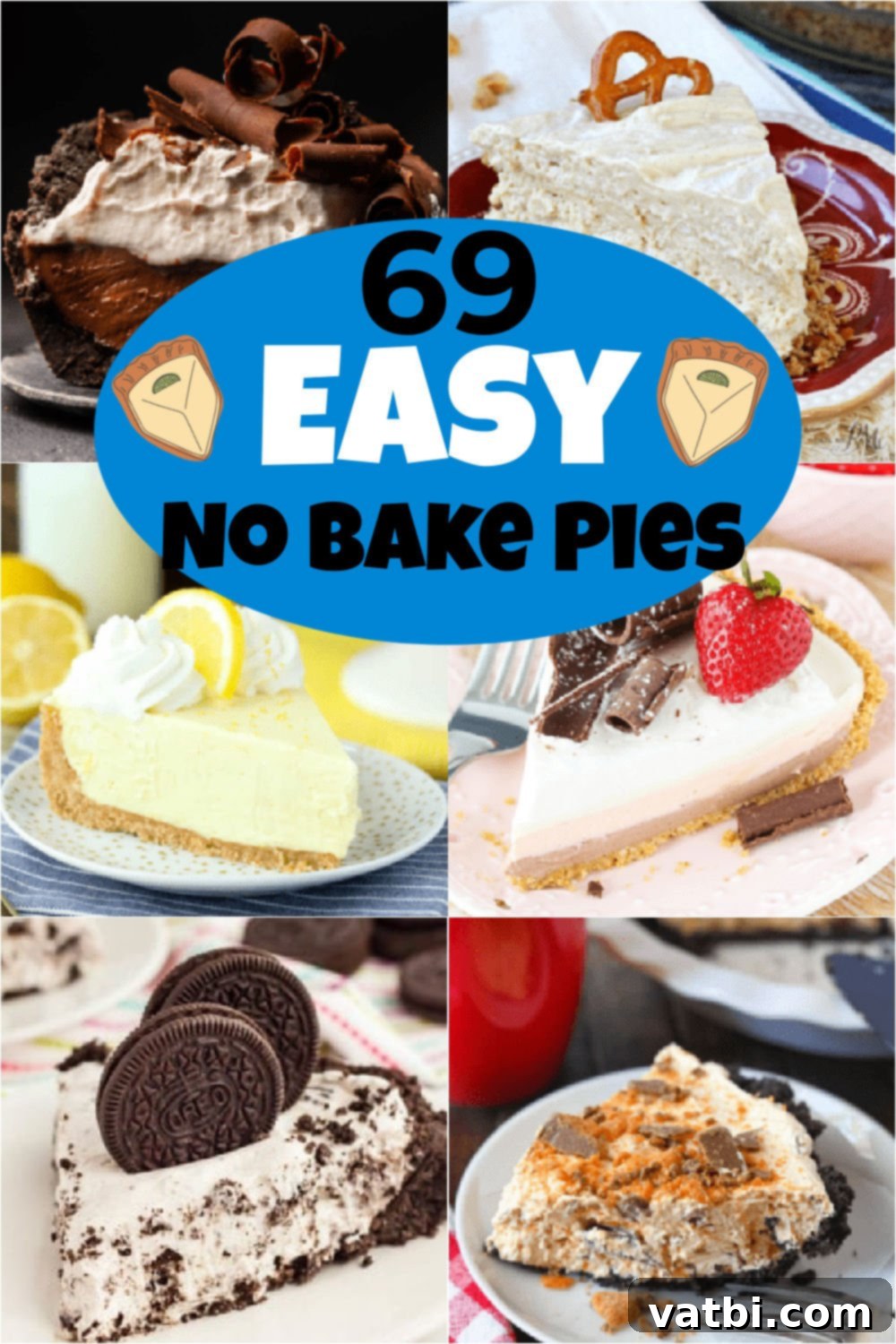 Bake-Free Bliss: 69 Easy Pie Recipes 2 Indulge in 69 delightful recipes for no bake pies. From luscious peanut butter pie to tangy key lime with graham cracker crust, these quick and easy no bake pie recipes are a slice of heaven. #dessertsonadime #nobakepies #nobakerecipes