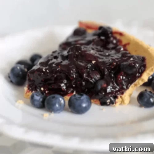 Bake-Free Bliss: 69 Easy Pie Recipes 17 A whole No Bake Blueberry Pie, generously topped with cool whip and fresh blueberries.