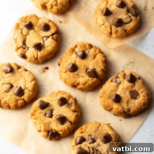 Air Fryer Peanut Butter Chocolate Chip Cookies