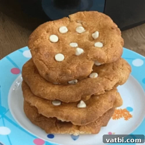 Air Fryer White Chocolate Chip Cookies