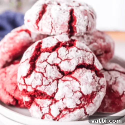 Air Fryer Red Velvet Crinkle Cookies