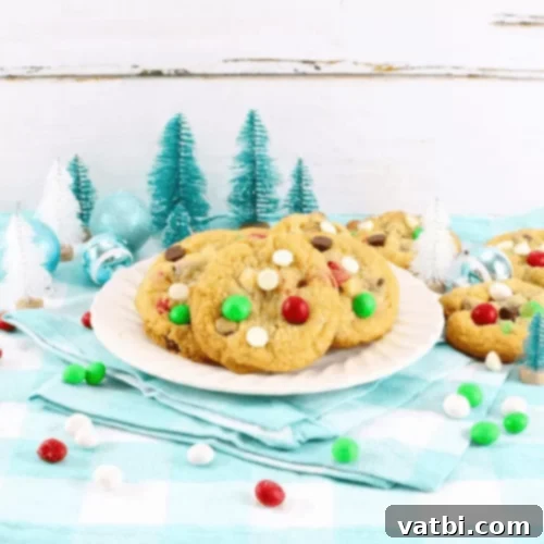 Air Fryer M&M Christmas Cookies