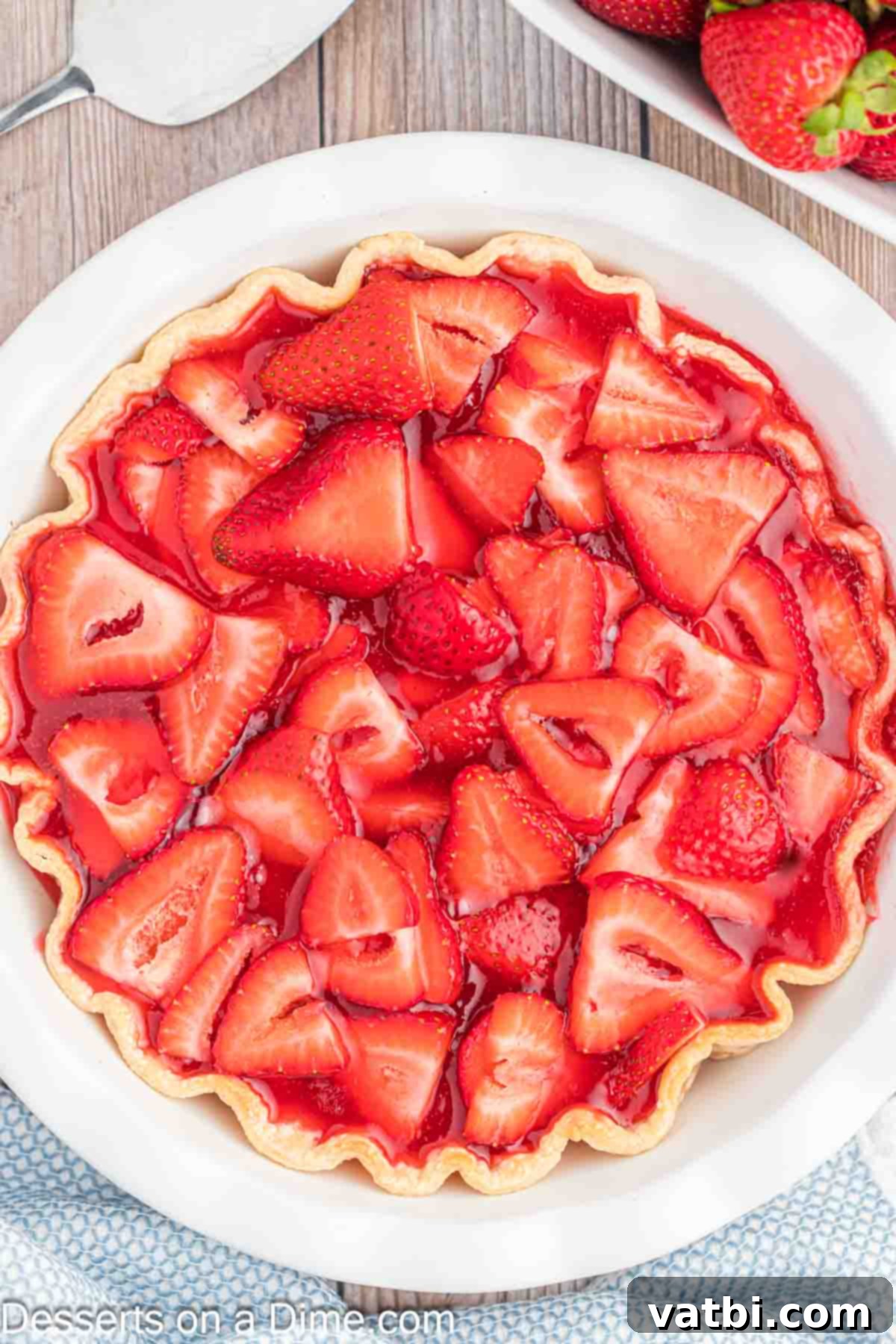 Perfect Strawberry Pie 11 Strawberry pie ready to serve.