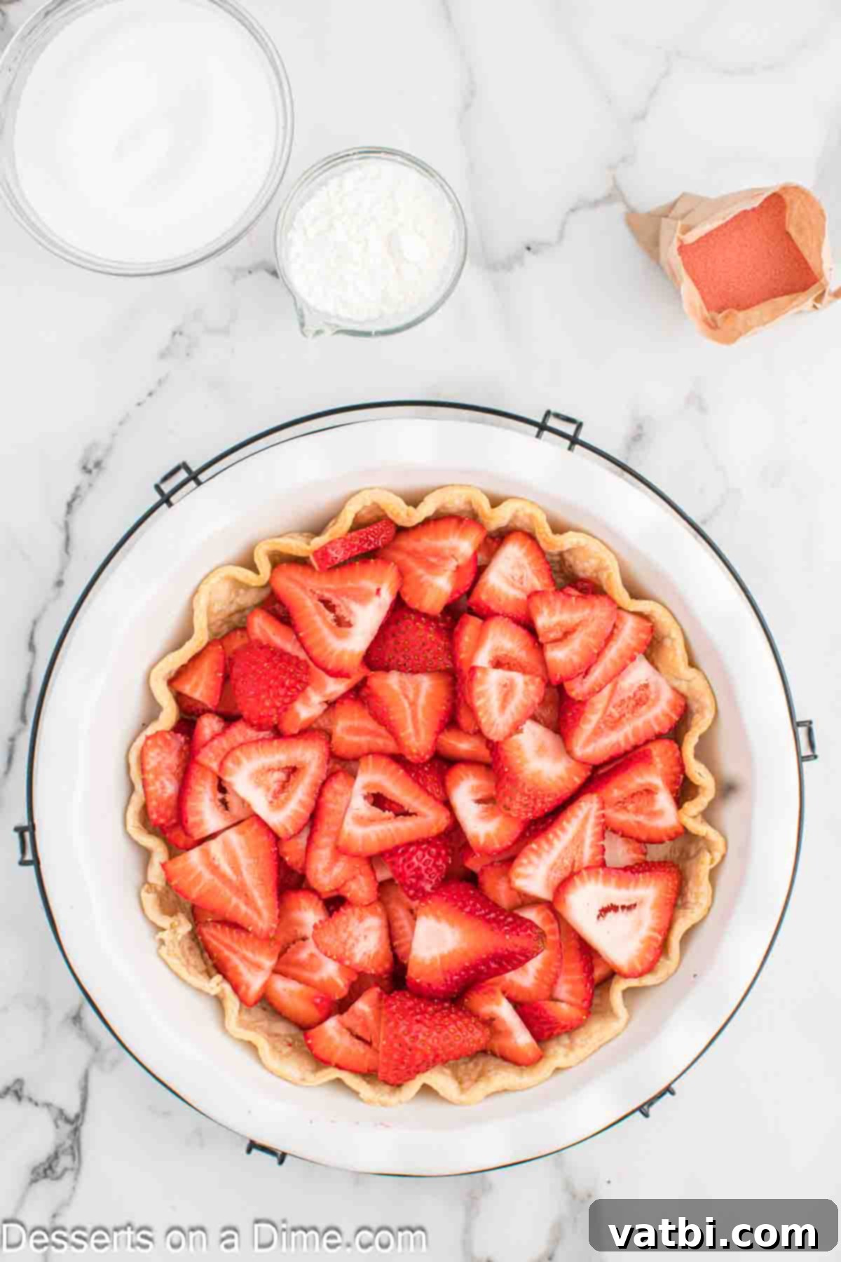 Perfect Strawberry Pie 5 Strawberries in pie crust.