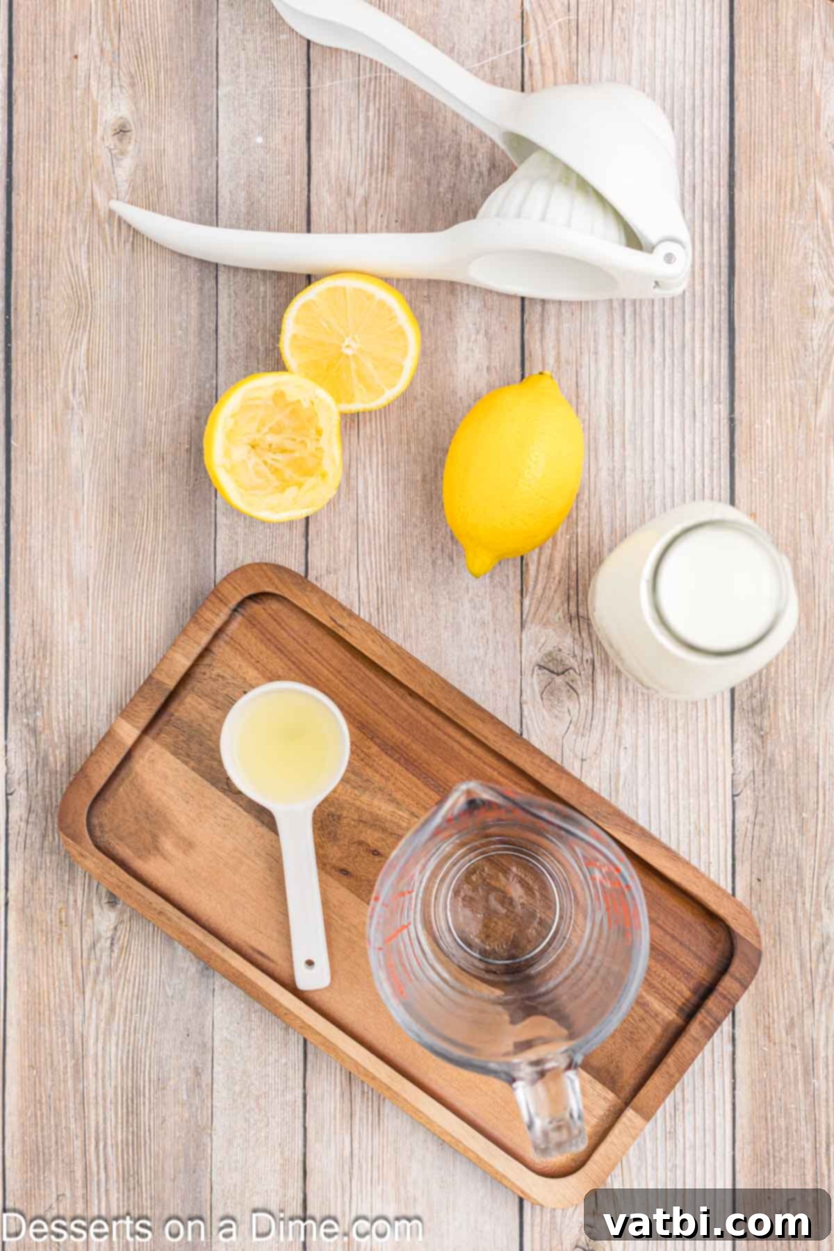 Buttermilk Demystified 3 Ingredients needed to make buttermilk - vinegar, lemon juice, milk.