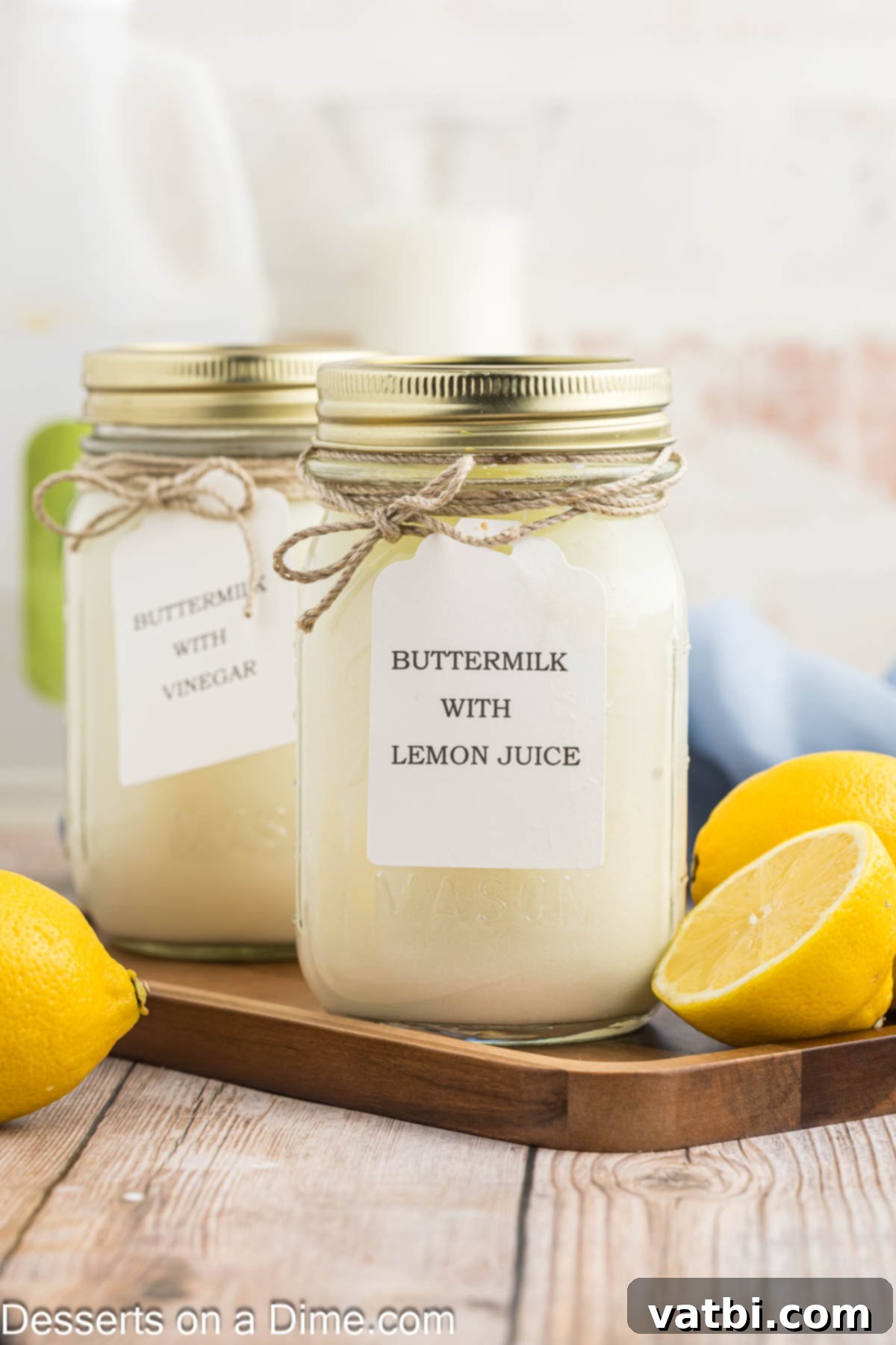 Buttermilk Demystified 7 Jars of buttermilk with labels.
