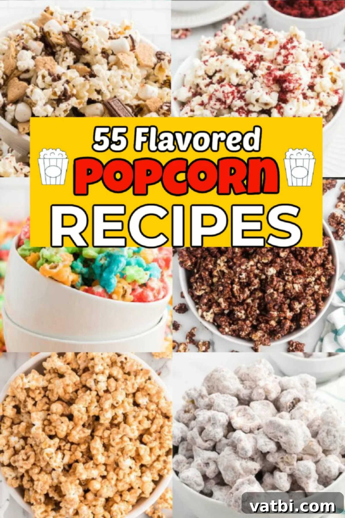 Gourmet Popcorn Creations 2 Take your favorite classic popcorn to a whole new level with these flavored popcorn recipes. We’ve rounded up 55 recipes for flavored popcorn that include sweet and savory, ranch seasoning, jello, healthy options and more.
