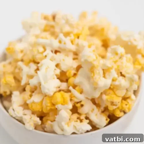 Gourmet Popcorn Creations 3 White Chocolate Popcorn, a festive and delicious treat.