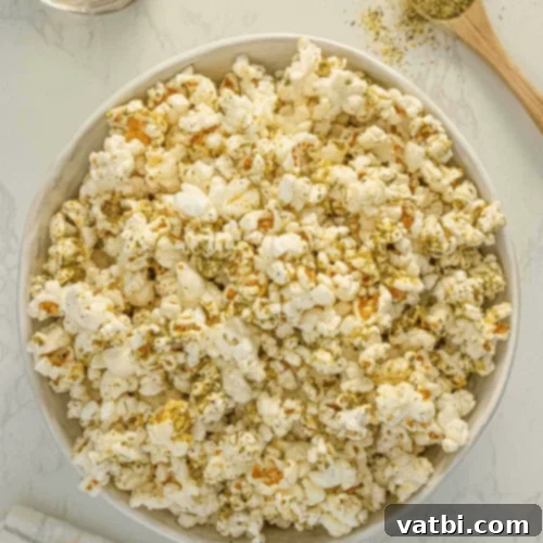 Gourmet Popcorn Creations 6 Homemade Ranch Popcorn with ranch seasoning.