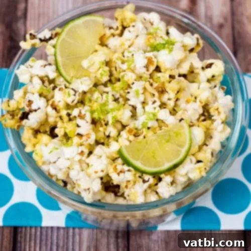Gourmet Popcorn Creations 16 Margarita Popcorn with lime and tequila flavors.
