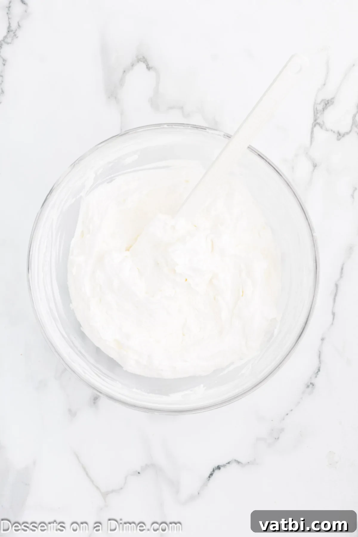 Cream cheese mixture in bowl. 