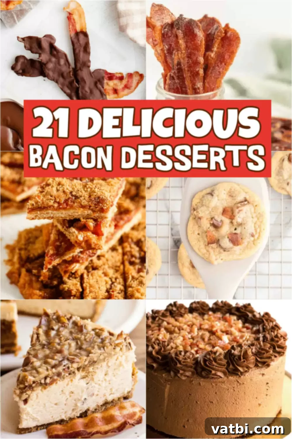 A diverse selection of delicious bacon desserts, highlighting the sweet and savory trend, arranged beautifully on a table.