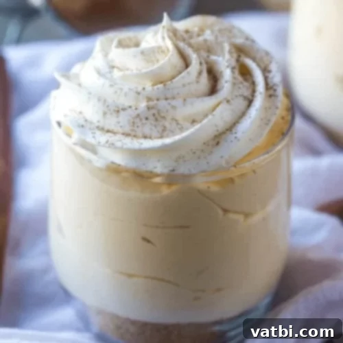 53 Holiday Eggnog Delights 24 Eggnog mousse parfaits, a simple and tasty holiday treat.