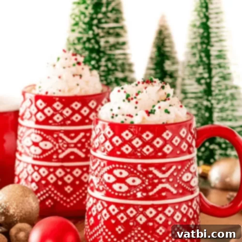 53 Holiday Eggnog Delights 31 Eggnog hot chocolate, a rich and creamy holiday beverage.