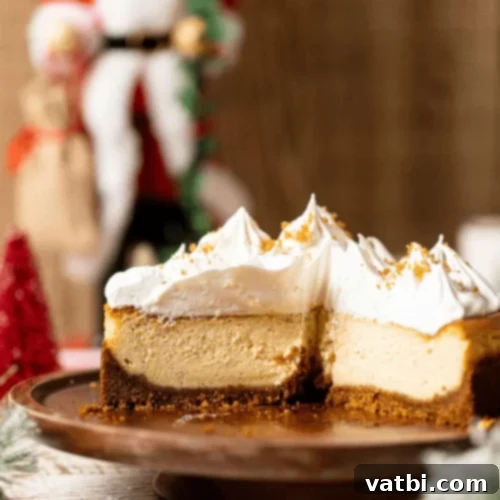 53 Holiday Eggnog Delights 39 Eggnog cheesecake with a snickerdoodle crust, topped with whipped cream.