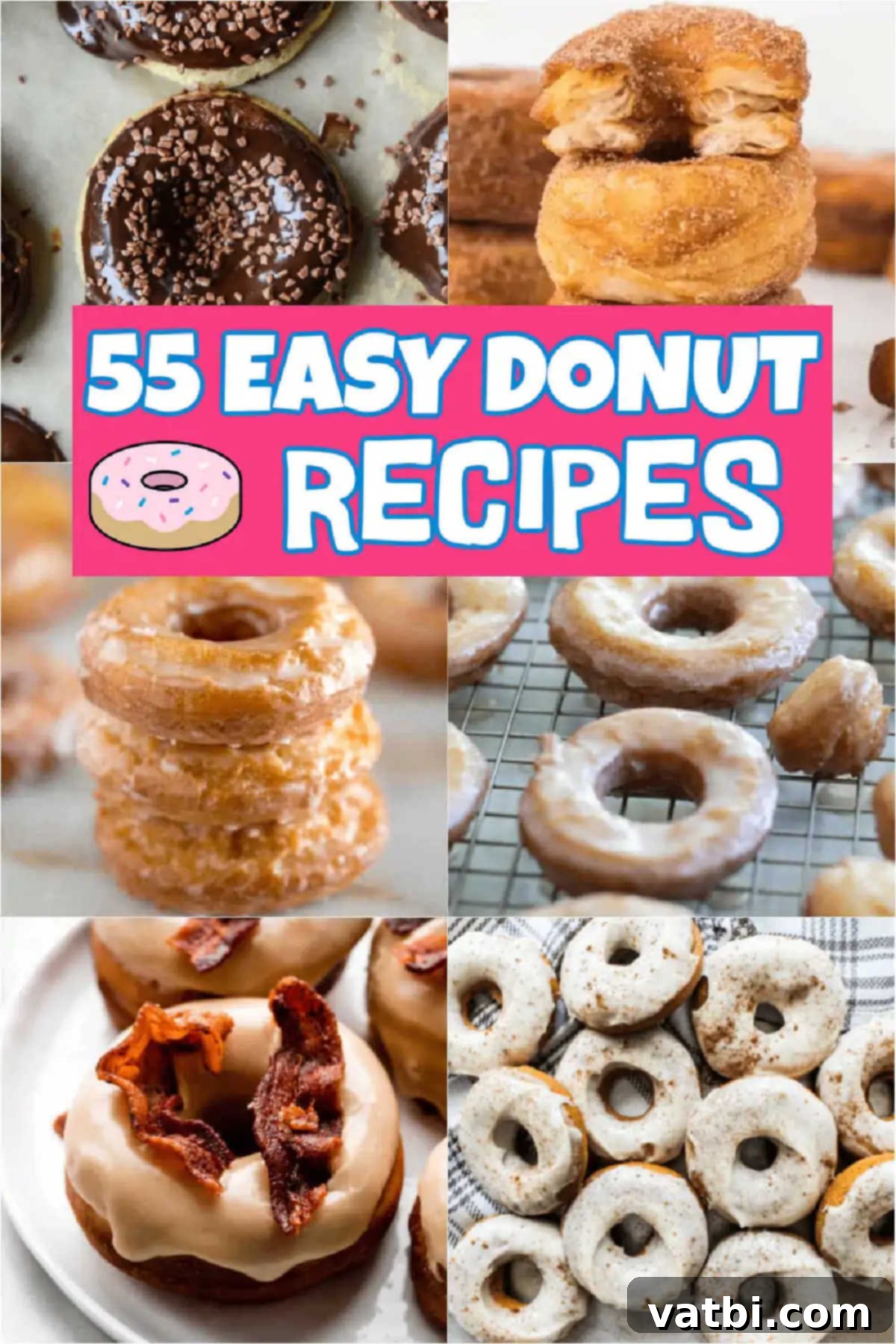 Irresistible Donut Ideas 2 Try these amazing donut recipes that you can easily make at home. We have 55 homemade donut recipes with all kinds of flavors that will satisfy your cravings. Whether you just want a simple donut or you are looking for something unique, we have lots of must try delicious recipes. #dessertsonadime #donutrecipes #donut