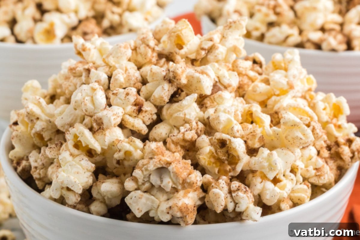 Autumn Spice Popcorn Bliss 2 Bowl of Pumpkin Spice Popcorn.