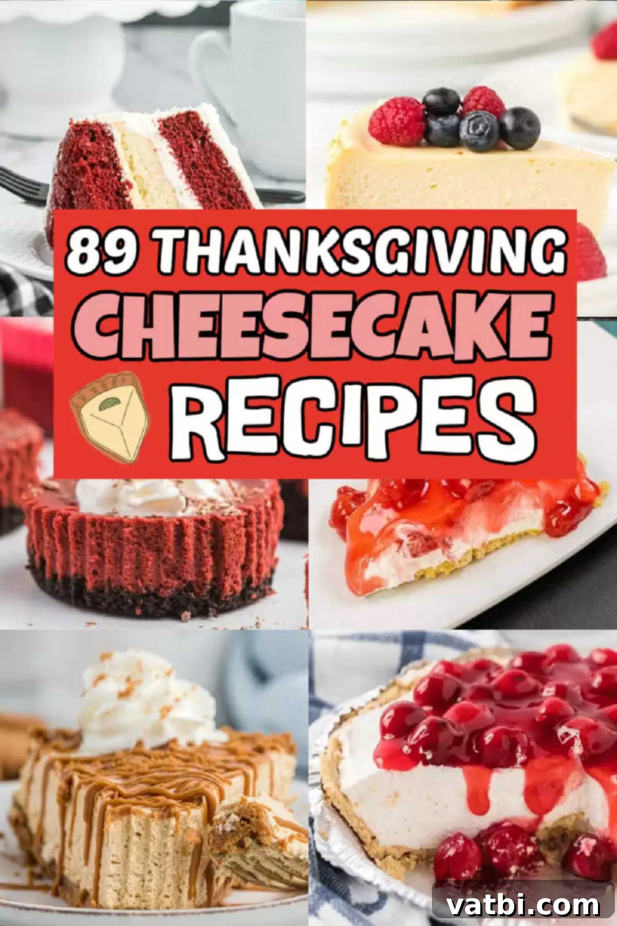 Indulge in a slice of deliciousness that combines the best of both worlds. These Thanksgiving Cheesecake Recipes are so delicious. From classic pumpkin swirls to caramel apple delights, prepare to give thanks for these creamy, decadent easy Thanksgiving cheesecake recipes. #dessertsonadime #thanksgivingcheesecakerecipes #cheesecakerecipes