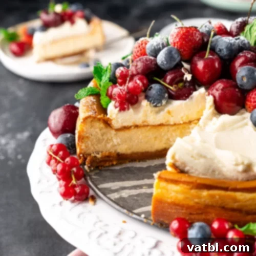 Chai-Spiced White Chocolate Cheesecake slice.